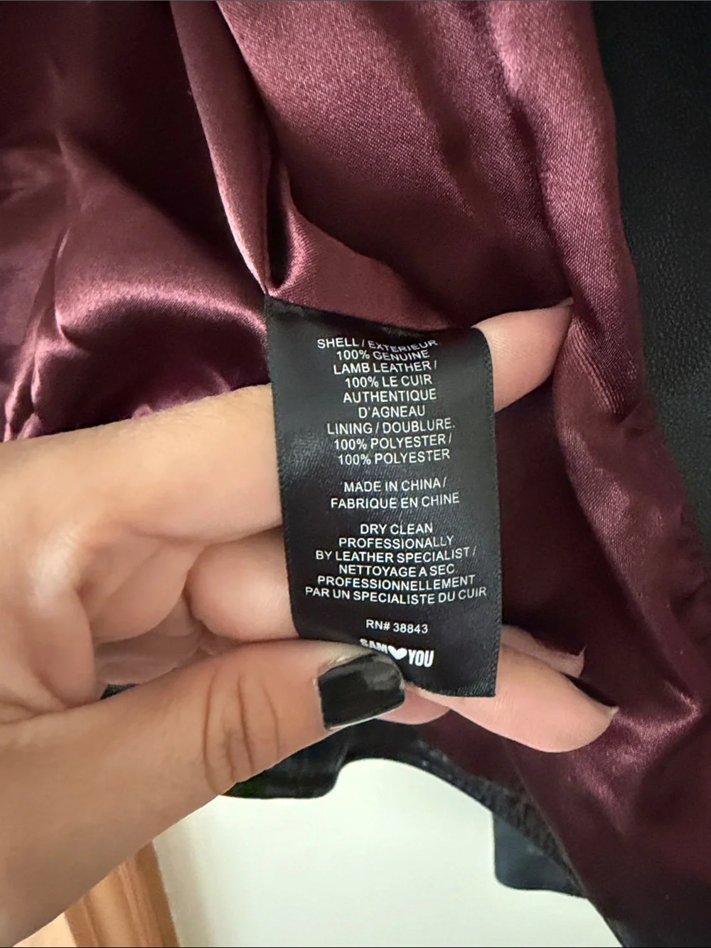 Sam Edelman Black 100% Lamb Leather Moto Biker Jacket Originally $598 - Picture 6 of 12